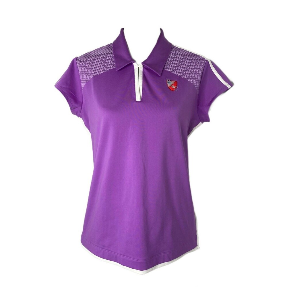 Adidas Golf Women’s Polo Shirt Purple Climacool East Coast Conference Size Large